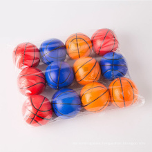 Superstarer 6.3cm PU Foam Elastic Orange Basketball Children Training Sponge Pet Toy Ball Customization